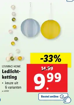 Lidl Livarno Home Ledlichtketting aanbieding