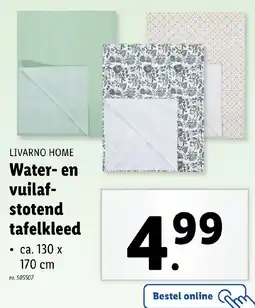 Lidl Livarno Home Water en vuilaf stotend tafelkleed aanbieding