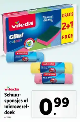 Lidl Vileda Schuursponsjes of microvezeldoek aanbieding