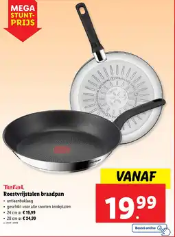 Lidl Tefal Roestvrijstalen braadpan aanbieding