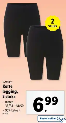 Lidl Esmara Korte legging aanbieding