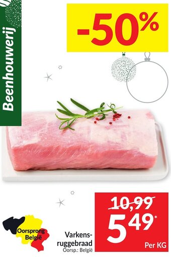 Intermarché Varkensruggebraad aanbieding
