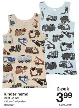 Zeeman Kinder hemd aanbieding