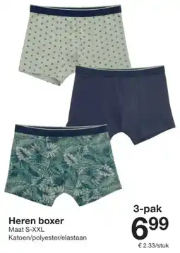 Zeeman Heren boxer aanbieding