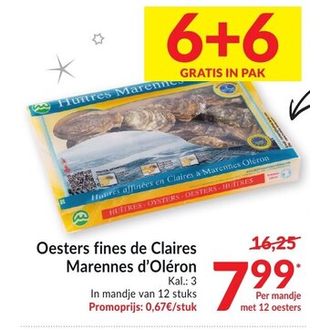 Intermarché Oesters fines de Claires Marennes d'Oleron aanbieding