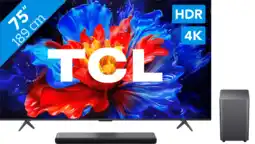 Coolblue TCL 75 QLED P81K 4K (2025) + TCL S55H 2.1 Soundbar aanbieding