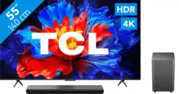 Coolblue TCL 55 QLED P81K 4K (2025) + TCL S45H 2.0 Soundbar aanbieding