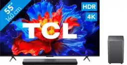 Coolblue TCL 55 QLED P81K 4K (2025) + TCL S55H 2.1 Soundbar aanbieding