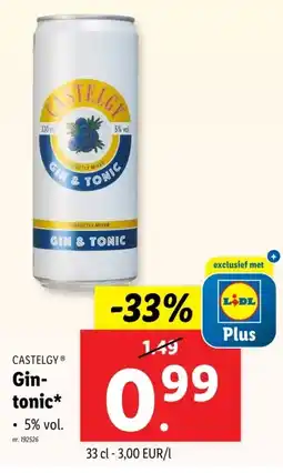 Lidl Gin- tonic aanbieding