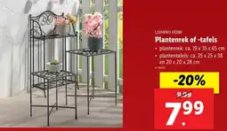 Lidl Plantenrek of -tafels aanbieding