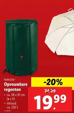 Lidl Opvouwbare regenton aanbieding