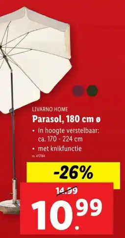 Lidl Parasol, 180 cm Ø aanbieding