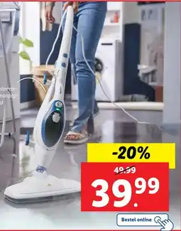 Lidl 2-in-1 stoomreiniger stoomklaar binnen ca. 30 seconden aanbieding