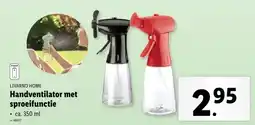 Lidl Handventilator met sproeifunctie aanbieding