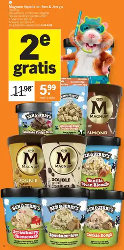 Albert Heijn Magnum ijspints en Ben & Jerry's aanbieding