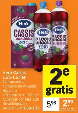 Albert Heijn Hero Cassis 1.25-1.5 liter aanbieding