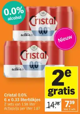 Albert Heijn Cristal 0.0% aanbieding