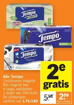 Albert Heijn Alle Tempo aanbieding