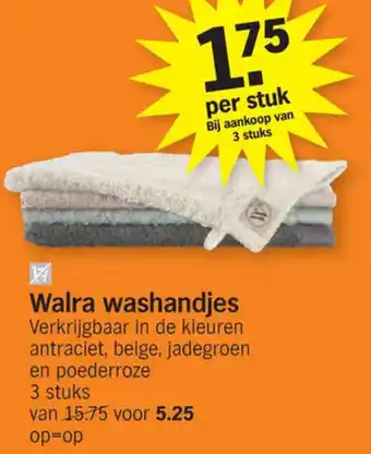 Albert Heijn Walra washandjes aanbieding