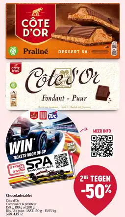 Delhaize Chocoladetablet aanbieding