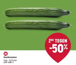 Delhaize Komkommer aanbieding