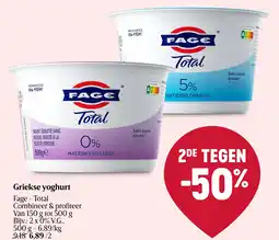 Delhaize Griekse yoghurt aanbieding