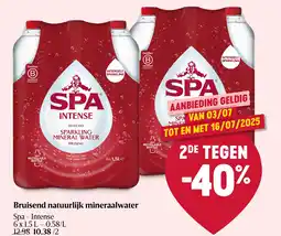 Delhaize Bruisend natuurlijk mineraalwater aanbieding