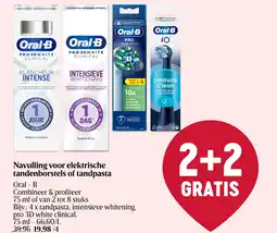 Delhaize Navulling voor elektrische tandenborstels of tandpasta aanbieding