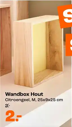 Kwantum Wandbox Hout aanbieding