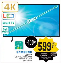 Cora Samsung LED TV UE70DU7100KXXN aanbieding