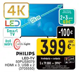 Cora Philips LED TV 50PUS8079 aanbieding