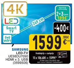 Cora Samsung LED TV UE98DU7090 aanbieding