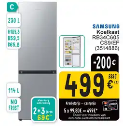 Cora Samsung Koelkast RB34C605 CS9/EF aanbieding