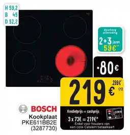 Cora Bosch Kookplaat PKE611BB2E aanbieding