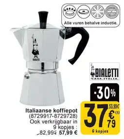 Cora Italiaanse koffiepot aanbieding