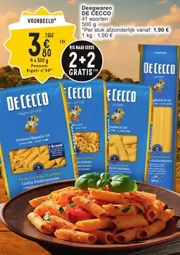 Cora Deegwaren De Cecco aanbieding