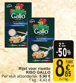 Cora Rijst voor risotto Riso Gallo aanbieding