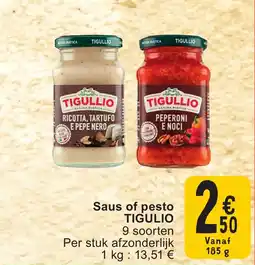 Cora Saus of pesto tigulio aanbieding