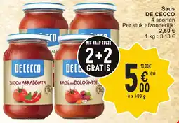 Cora Saus de cecco aanbieding