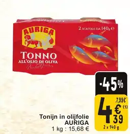 Cora Tonijn in olijfolie auriga aanbieding