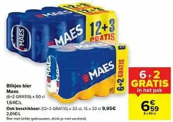 Carrefour Market Bier maes aanbieding