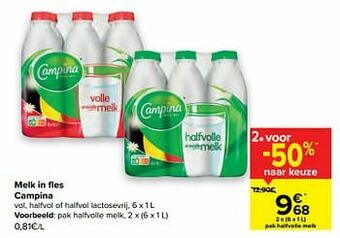 Carrefour Market Pak halfvolle melk aanbieding