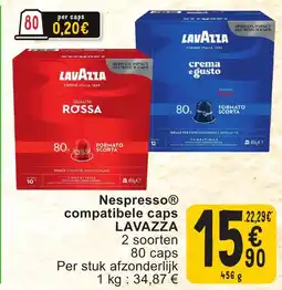 Cora Nespresso compatibele caps lavazza aanbieding
