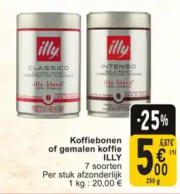 Cora Koffiebonen of gemalen koffie illy aanbieding