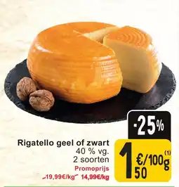 Cora Rigatello geel of zwart aanbieding