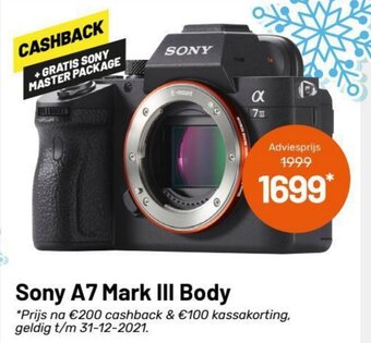 Kamera Express Sony A7 Mark III Body aanbieding