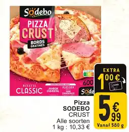 Cora Pizza sodebo crust aanbieding