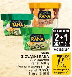 Cora Saus giovanni rana aanbieding