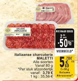 Cora Italiaanse charcuterie maletti aanbieding