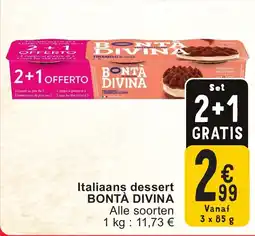 Cora Italiaans dessert bontà divina aanbieding